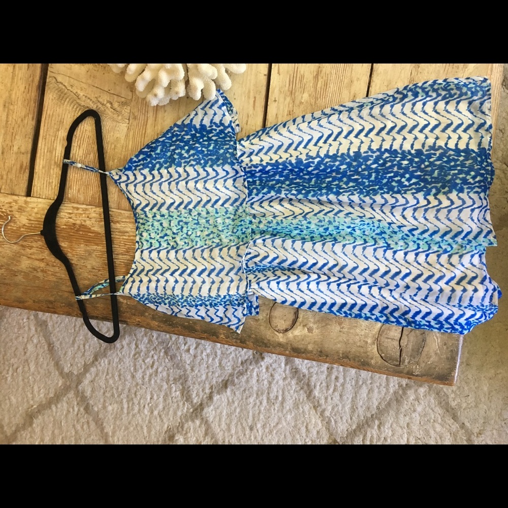 Guess White and Blue Dress